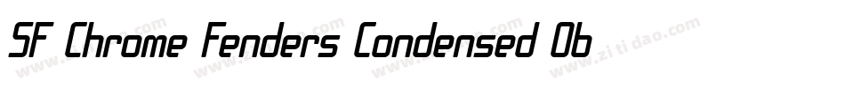 SF Chrome Fenders Condensed Oblique字体转换